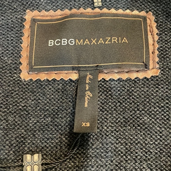 BCBG Maxazria, Brown, Leather, Biker Jacket, Vest, Size XSmall - Picture 9 of 14